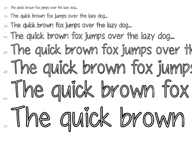 My First Crush font waterfall